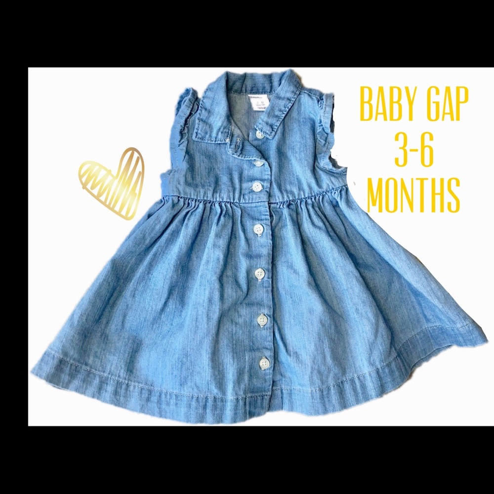 Baby Gap 3-6 months blue denim dress